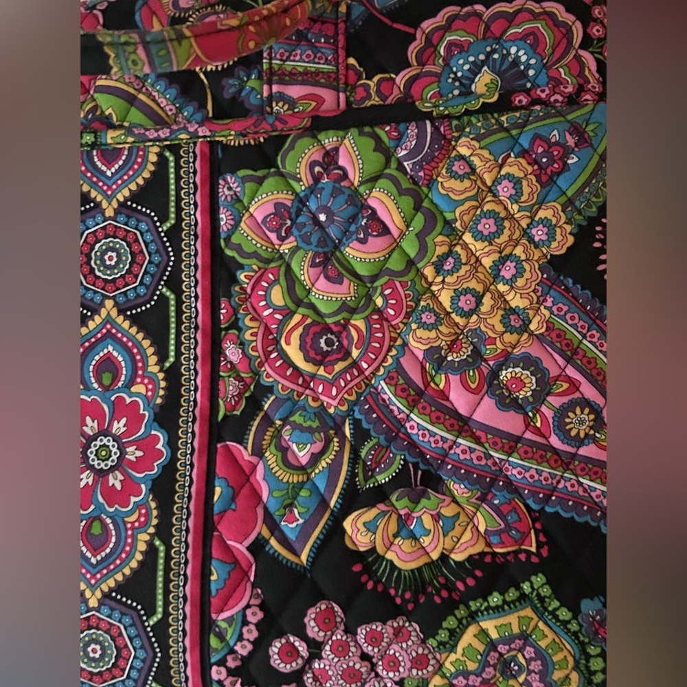 17” Vera Bradley Paisley Laptop Bag Symphony in Hue Paisley Multicolor Floral - Picture 11 of 13